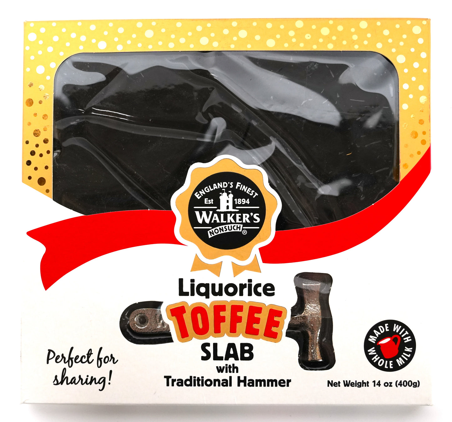 Liquorice Toffee Slab Walkers Nonsuch with Hammer (400g)
