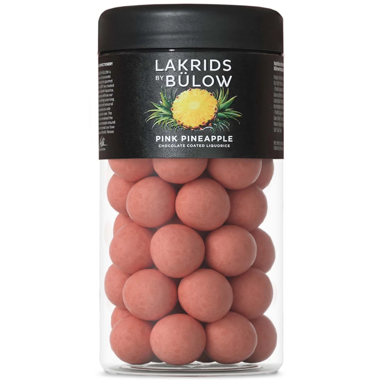Pink Pineapple Lakrids by Bulow - Chocolate Coated Black Liquorice