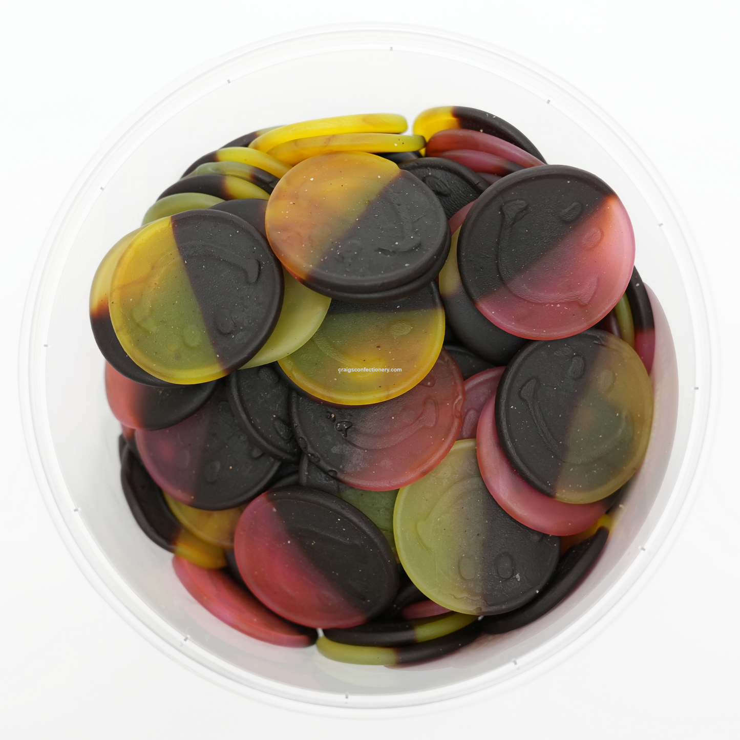 Redband Smiley Faces (Zombie Smiles) Liquorice Fruit Gummy