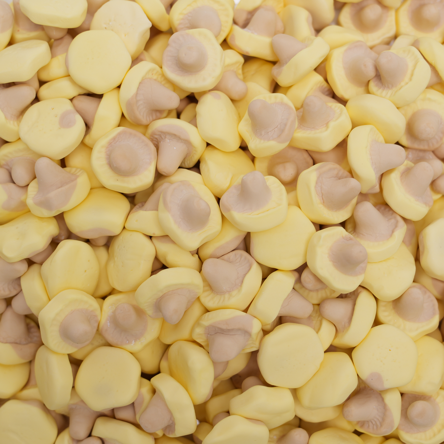 Banana Caramel Foam Mushrooms