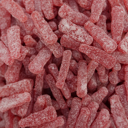 Sour Raspberry Soda Bottles