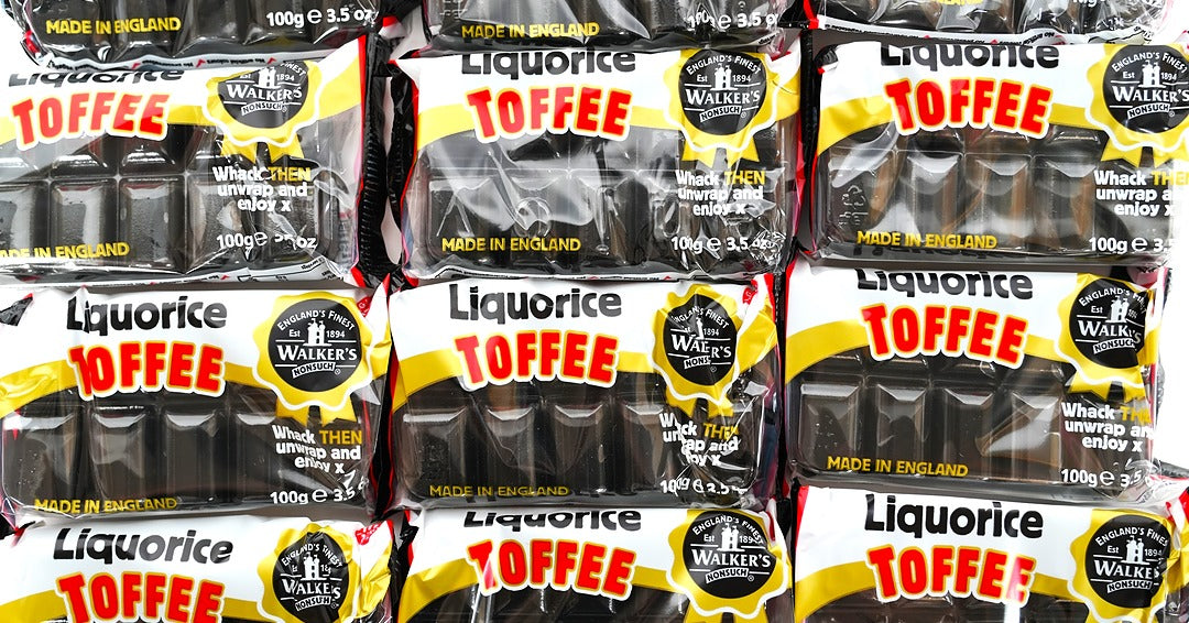 Walkers Nonsuch Toffee Liquorice Tray Toffee Bars