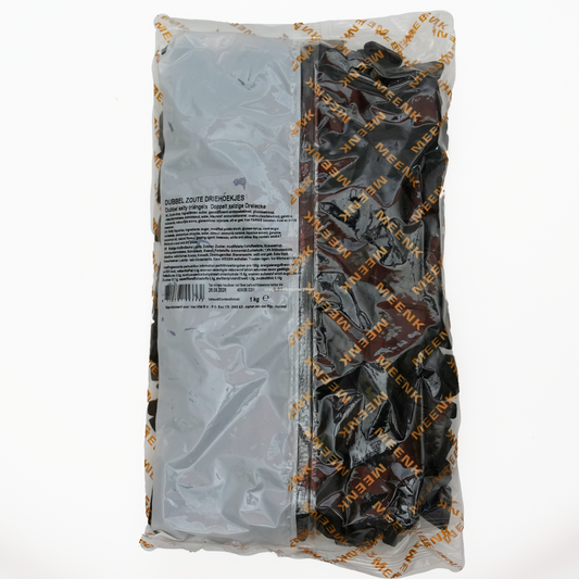 Meenk Double Salt Liquorice Triangles Dubbel Zoute Driehoekjes Dutch